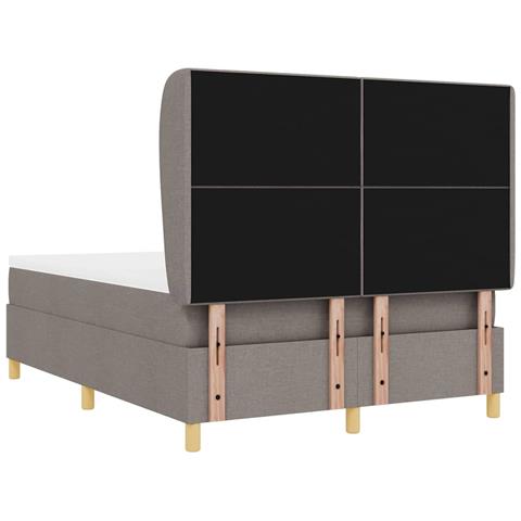 Letto con molle e materasso Grigio Scuro 90x190 cm Tessuto - Foto 9