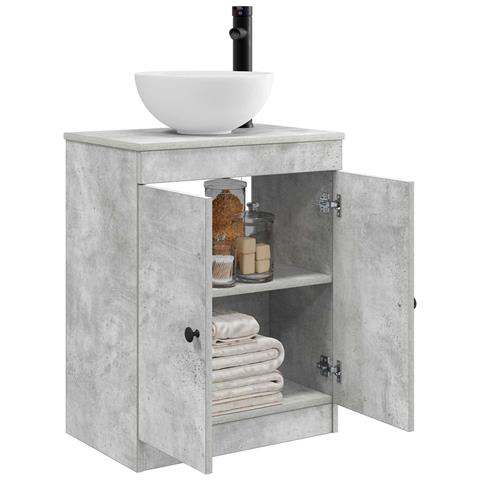 Mobile da bagno con lavabo Grigio Cemento 54 x 35 x 83 cm - Foto 2