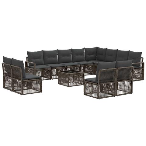 Set Divano da Giardino 13 pcs Grigio polyrattan - Foto 1