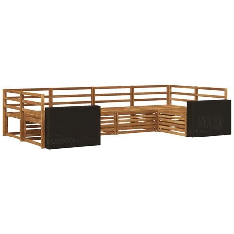 Set di divani da esterno 6 pcs Naturale - Foto 1