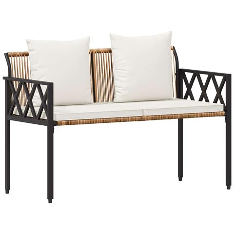 Panchine da esterno 2 -Seater 116 x 56 x 75 cm polyrattan - Foto 1