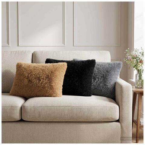 Cuscino con cuscino HEERLEN 2 pz Antracite Fleece PV - Foto 2
