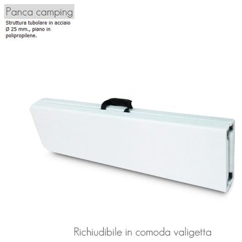 Panca da campeggio in polipropilene pieghevole con chiusura a valigetta - Foto 1