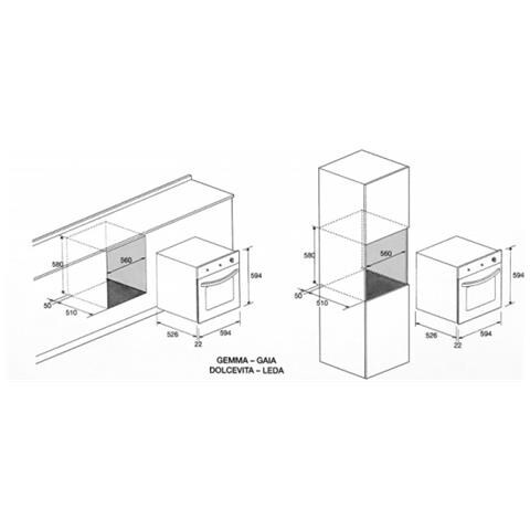 Forno Elettrico da Incasso FOS69EE Capacità 66 L Multifunzione Potenza 2600 W Colore Acciaio Inox - Foto 4