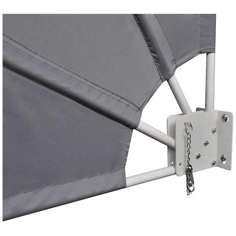 Tenda Laterale per Balcone Pieghevole Grigia 140x140 cm - Foto 2