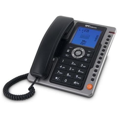 Spc Telefono Fijo Office Pro - Pantalla Iluminada Azul - Teclas Grandes - Memorias Directas - Manos Libres - Identificad - Foto 2