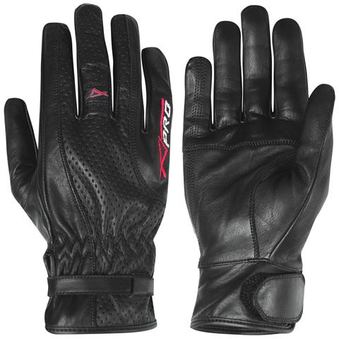 Guanto Pelle Traforato Moto Scooter Touring Custom Traspirante Nero Xl - Foto 1