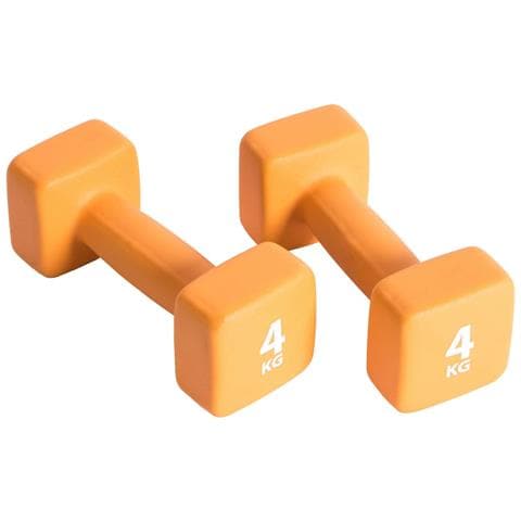 Set Manubri 2x4 Kg In Neoprene Arancione - Foto 3