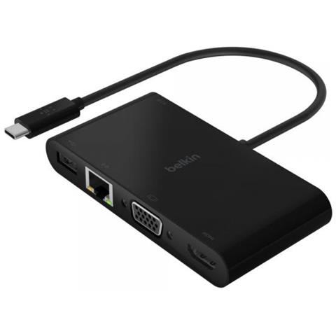 USB-C to Gigabit-Ethern. HDMI / VGA / USB-A-Adapter, 100W PD - Foto 1