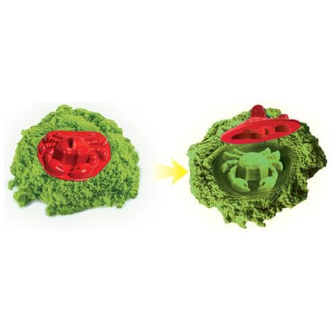 Pasta da Modellare Kinetic Sand Sandbox Set Green con Scatola Colore Verde - Foto 2