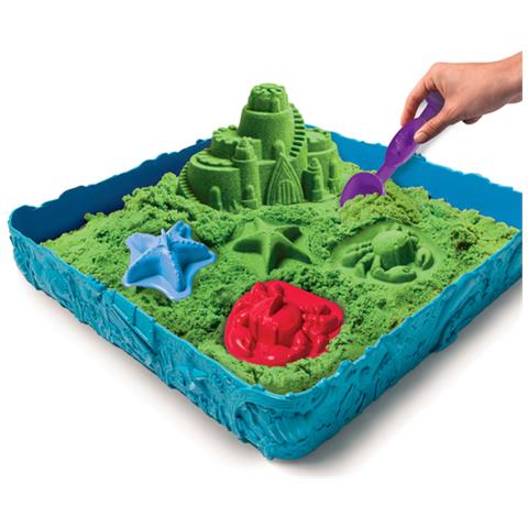 Pasta da Modellare Kinetic Sand Sandbox Set Green con Scatola Colore Verde - Foto 3