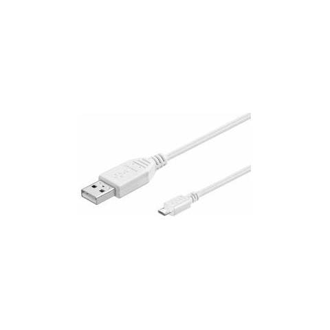 USBABMICRO0,30W 0.3m USB A Micro-USB B Bianco cavo USB - Foto 1