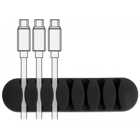 Portacavi con 7 passacavi Set da 6 pezzi nero - Foto 3