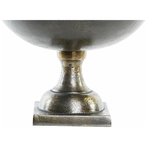 Centrotavola Dkd Home Decor 25 X 25 X 19 Cm Argentato Dorato Moderno (2 Unità) - Foto 3