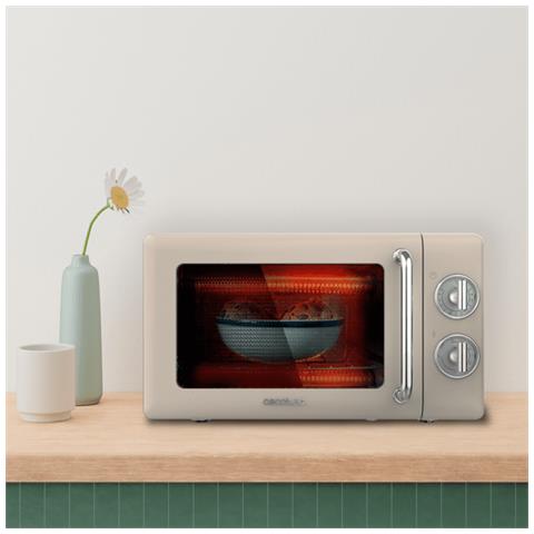 01709 forno a microonde Beige, Acciaio inox Microonde con grill Superficie piana 20 L 700 W - Foto 2