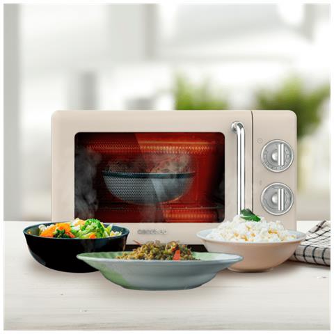 01709 forno a microonde Beige, Acciaio inox Microonde con grill Superficie piana 20 L 700 W - Foto 4