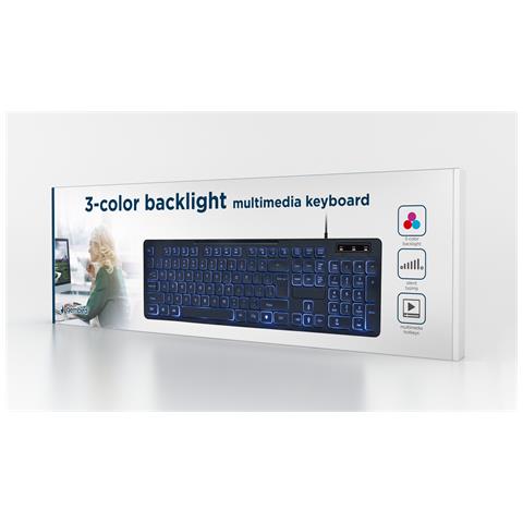 Tastiera Cablato 8716309127493  (Layout Inglese US) Colore Nero - Foto 2