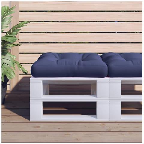 Cuscino Per Pallet Blu Marino 60x60x12 Cm In Tessuto - Foto 1