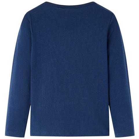 Maglietta Da Bambina Maniche Lunghe Blu Marino 104 - Foto 2