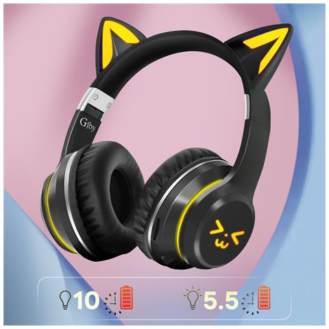 Cuffie Bluetooth Orecchie Di Gatto Luminose - Foto 2