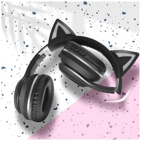 Cuffie Bluetooth Orecchie Di Gatto Luminose - Foto 5