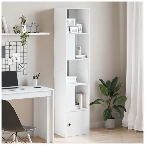 Libreria Bianca 40x36x189 Cm In Legno Multistrato - Foto 1