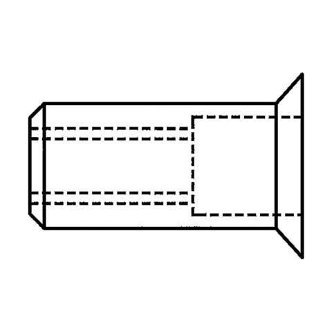 Blindnietmutter Al M4x6x12,0 Senkkopf Ks 1,5-3,5mm (pack Mit 500 St) (1455346) - Foto 1