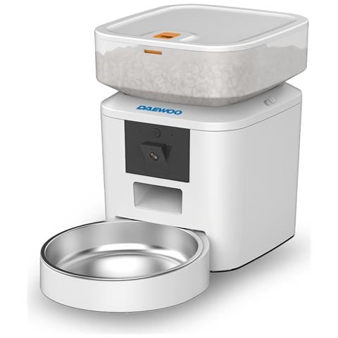 Daewoo D-QQ039-2L distributore di cibo e acqua per cani e gatti Acrilonitrile butadiene stirene (ABS), Acciaio inox Bianco Universale Alimentatore automatico per animali domestici - Foto 1