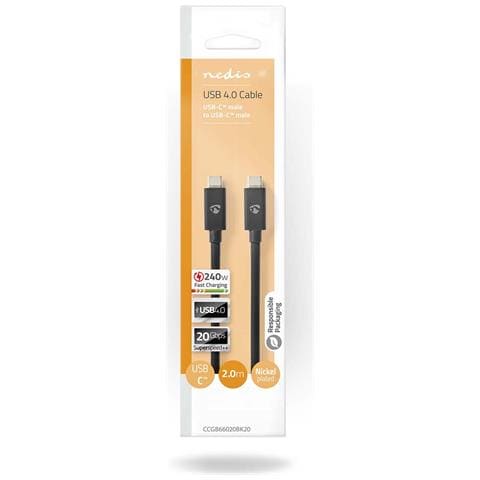 CCGB66020BK20 cavo USB USB4 Gen 2x2 2 m USB C Ciano - Foto 3