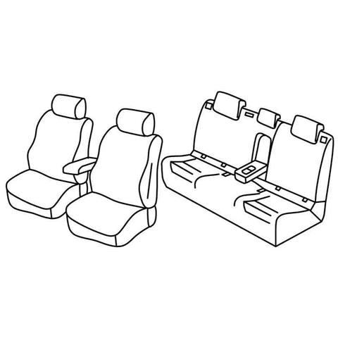 Set Coprisedili Superior - Nero/rosso - Compatibile Per Volkswagen Golf Vii 5p (11/12>12/19) Comfortline, Bluemotion - Volkswagen Golf Vii Variant (10/13>05/20) - Foto 1
