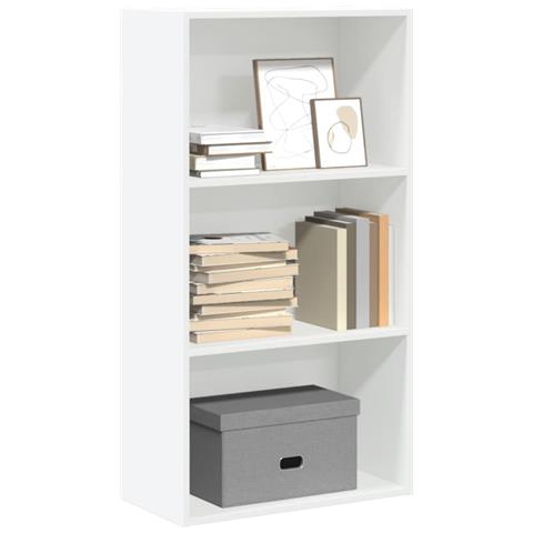 Libreria Bianca 60x30x114 Cm In Legno Multistrato - Foto 1
