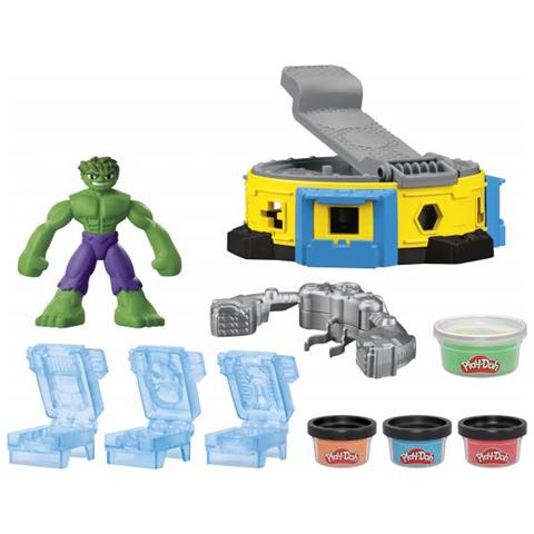Play-doh Hulk Schiaccia Tutto, Set Di Pasta Da Modellare Con Statuetta Di Hulk, Dai 4 Anni, Marvel - Foto 1