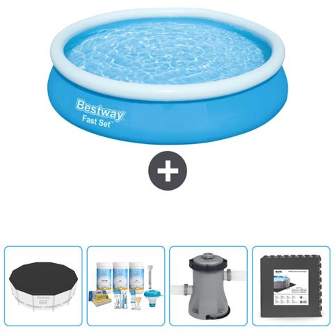 Piscina Fuori Terra - In Giro - 366x76 Cm - Blu - Include Accessori Coordinati Cb3 - Foto 1