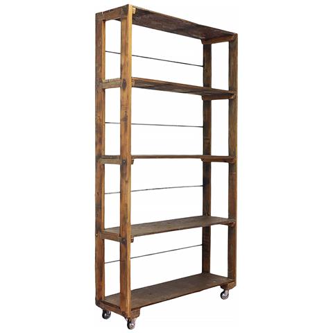 Winky - Mobile In Legno Riciclato Con 5 Ripiani Su Ruote - Foto 1