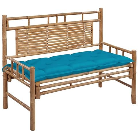 Lusso Casadino -  Panchina Da Giardino Con Cuscino 120 Cm In Bambù - Foto 2