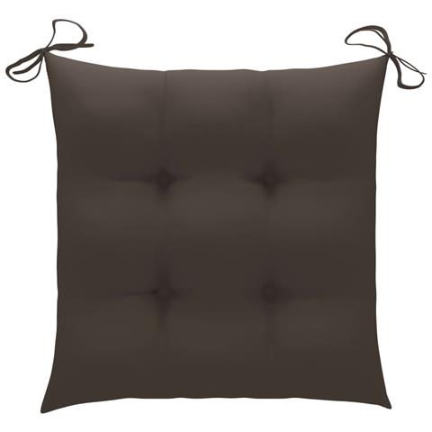 Sedie Da Giardino Cuscini Grigio Talpa 6 Pz In Massello Di Teak - Foto 8