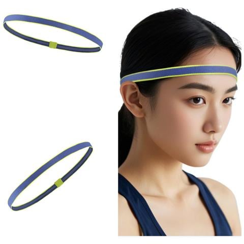 Fascia Sportiva Anti-scivolo Assorbi Sudore Ad Alta Elasticità Darkblue - Foto 1