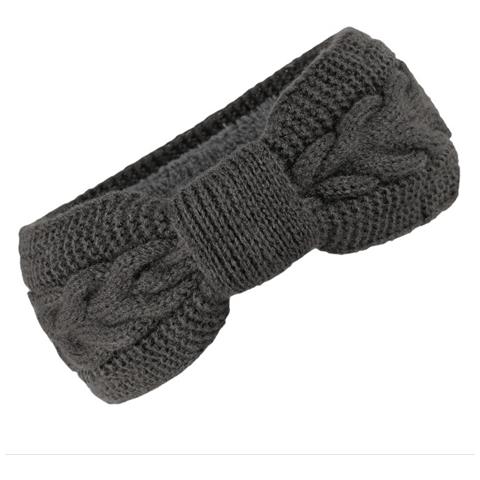 Fascia Scaldaorecchie Lavorata A Maglia Per La Corsa - Fascia Invernale Da Donna Darkgrey - Foto 2