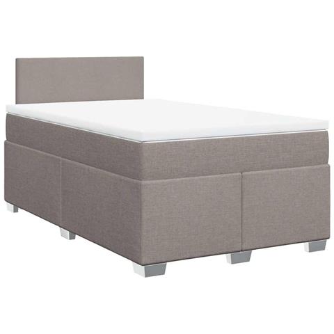 Giroletto a Molle con Materasso Tortora 120x190 cm in Tessuto - Foto 1