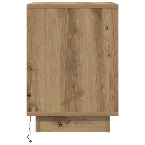 Comodini con Luci a LED 2 pz Rovere Artigianale 38x34x50 cm - Foto 9