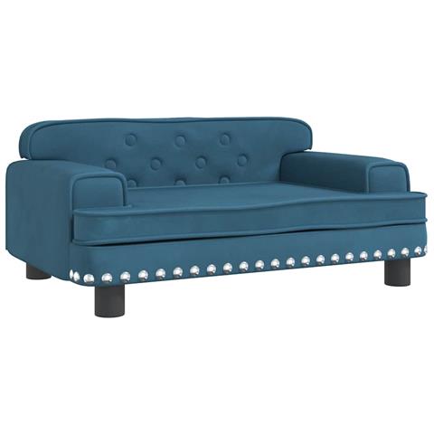 Lettino per Cani Blu 70x45x30 cm in Velluto - Foto 1