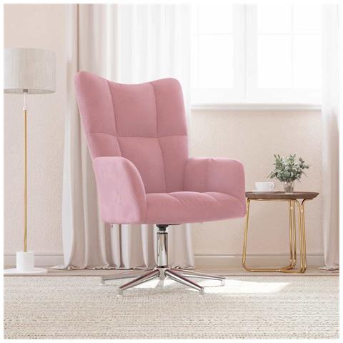 Lusso Casadino -  Sedia Relax Rosa In Velluto - Foto 8