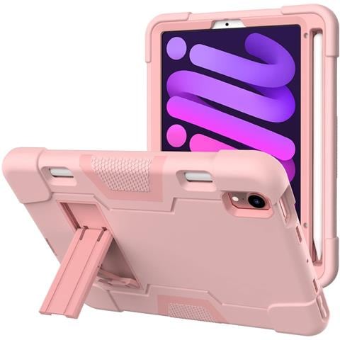 Custodia Per Ipad Mini 6 8,3” Con Supporto E Alloggiamento Per Stilo Rosa - Foto 2