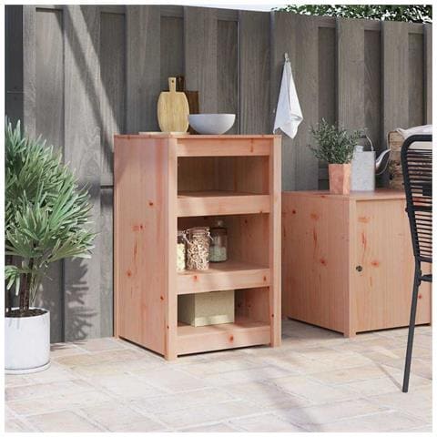 Mobile da cucina Marrone 55 x 55 x 92 cm Legno massello di pino - Foto 2