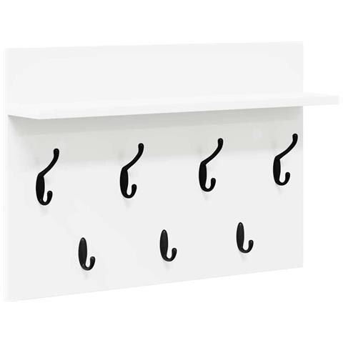 Appendiabiti a muro Bianco 60 x 40 x 12 cm Legno multistrato - Foto 1