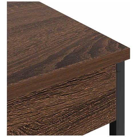 Comò con stazione di ricarica Rovere marrone Legno multistrato - Foto 9