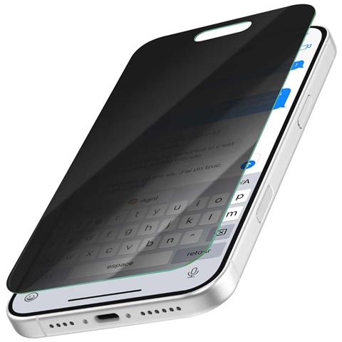 Protezione Schermo Privacy 3d Armour Per Iphone 16 E 15 Anti-spia, Nero Trasparente - Foto 1