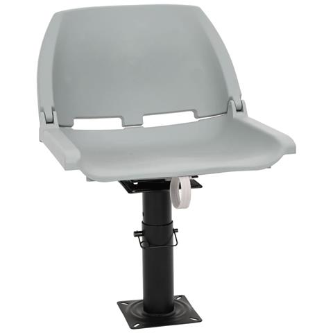 Sedile per Barca con Supporto Altezza Regolabile Girevole 360° - Foto 1