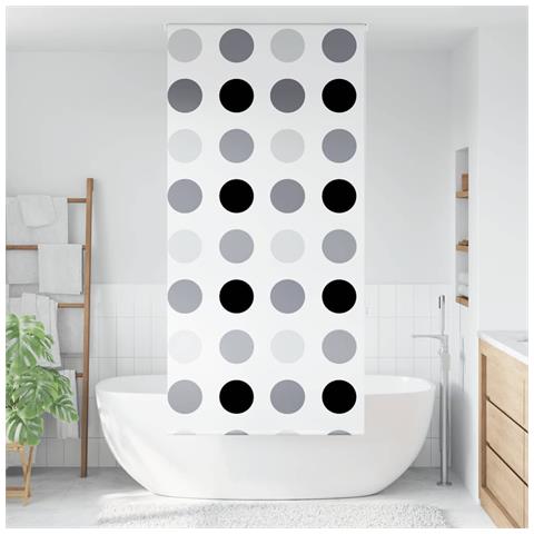 Tenda a Rullo Doccia 90x240 cm Larghezza Tessuto 86 cm - Foto 2