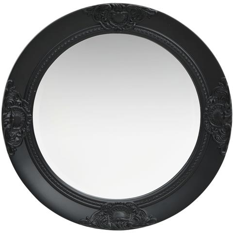 Specchio Da Parete Stile Barocco 50 Cm Nero - Foto 1